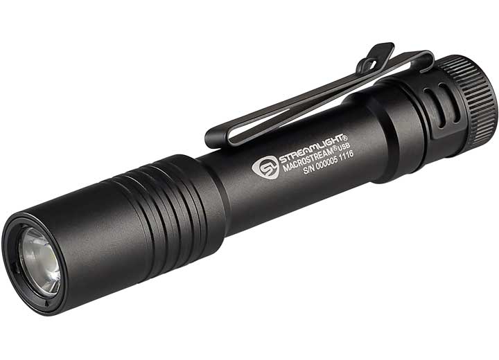 Streamlight Inc MACROSTREAM USB - WITH USB CORD AND LANYARD - BOX - BLACK