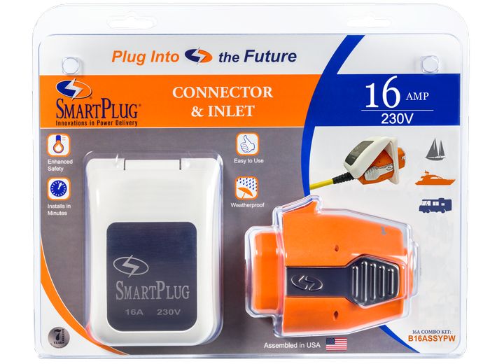 SmartPlug 16 AMP-FEMALE CONNECTOR & NON-METALLIC INLET /WHITE