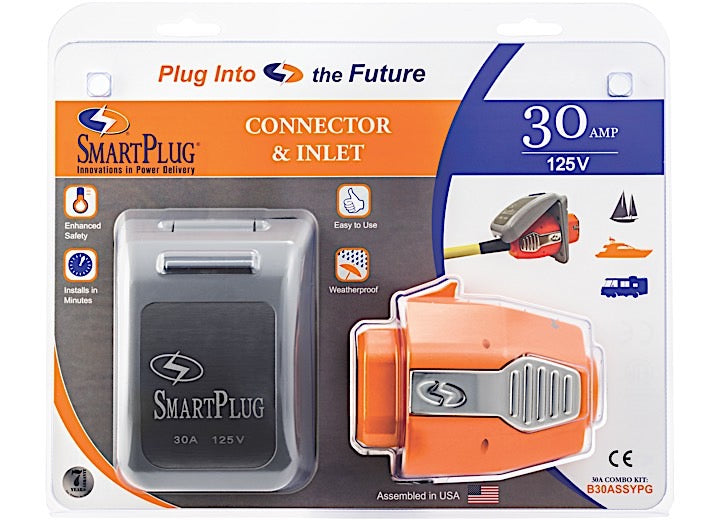 SmartPlug 30 AMP-FEMALE CONNECTOR & NON-METALLIC INLET/GRAY