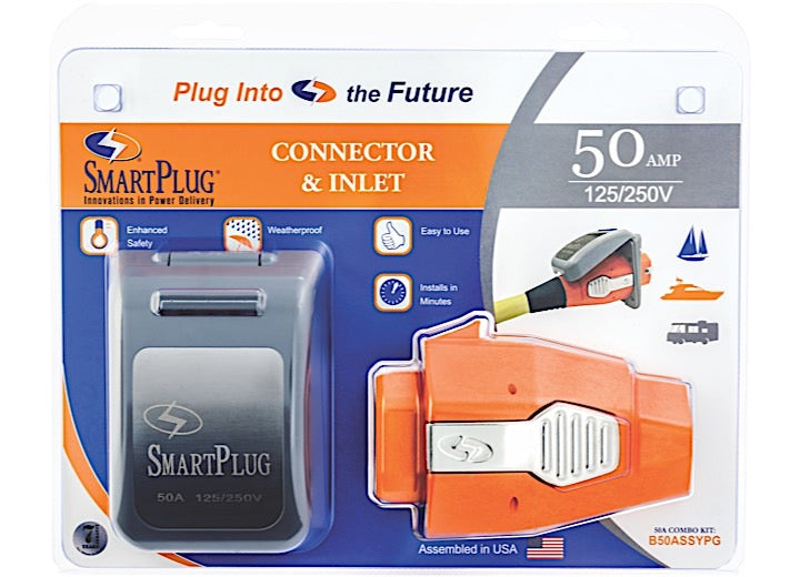 SmartPlug 50 AMP-FEMALE CONNECTOR & NON-METALLIC INLET/GRAY