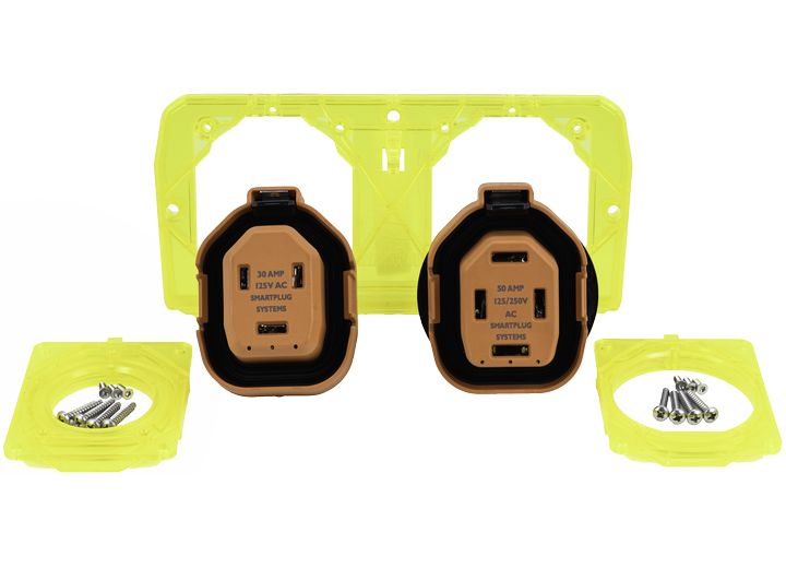 SmartPlug 30A /50A RECEPTACLE KIT: (1)30A RECEP,(1) 50A RECEP,MAIN MTG BRACKET,30A MTG PLA