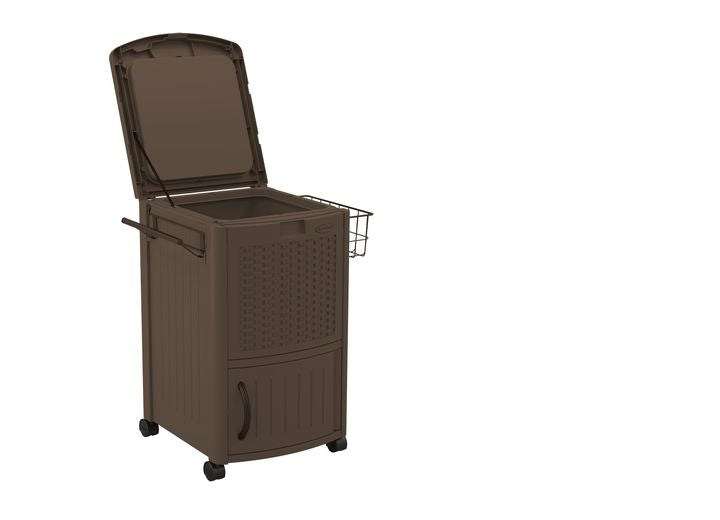 Suncast 77QT DECK COOLER WITH WICKER FRONT