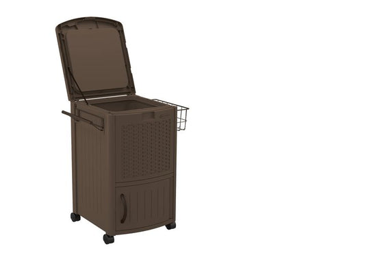 Suncast 77QT DECK COOLER WITH WICKER FRONT