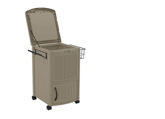 Suncast 77QT DECK COOLER, WICKER, DARK TAUPE