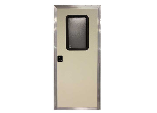 Lippert RV Entry Door - Square, Right Hand Orientation, 32"W x 72"H, Off-White