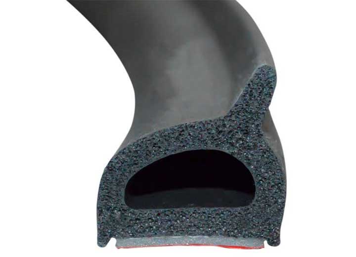 Steele Rubber Products W/S, SPONGE, HALF RND TABS W/TAPE, 3/4X3/4, 15FT