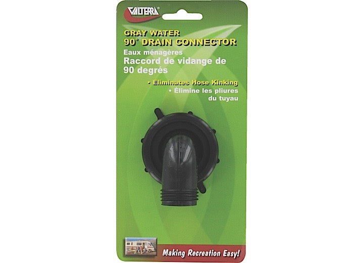 Valterra Products LLC DRAIN CONNECTOR, 90 DEGREES, 1-1/2IN X 3/4IN, CARDED