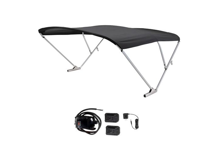 Taylor Made AM - COMP SYS ASSY QC BATTERY POWER BIMINI-PONTOONS 92-102IN WIDE - SQ CLR - BLK CANVAS