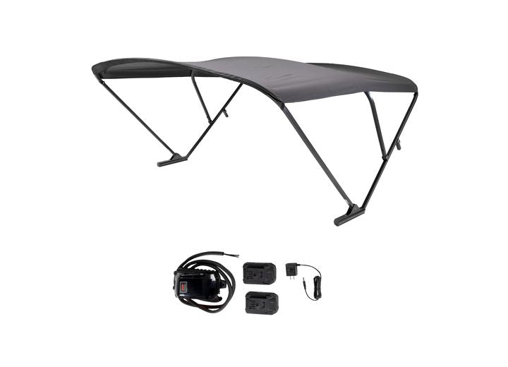 Taylor Made AM - COMP SYS ASSY QC BATTERY POWER BIMINI-PONTOONS 92-102IN WIDE - SQ BLK - BLK CANVAS