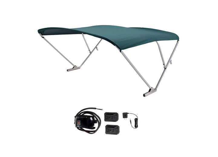 Taylor Made AM - COMP SYS ASSY QC BATTERY POWER BIMINI-PONTOONS 92-102IN WIDE - SQ CLR - GREEN CANVAS