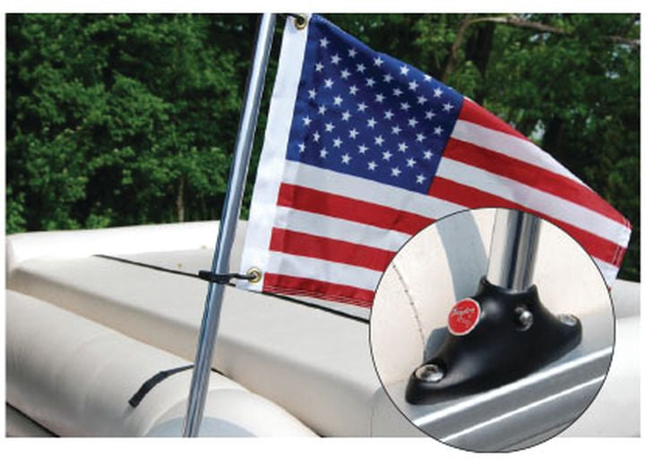 Taylor Made 30IN PONTOON RAIL POLE AND FLAG 16X24 US