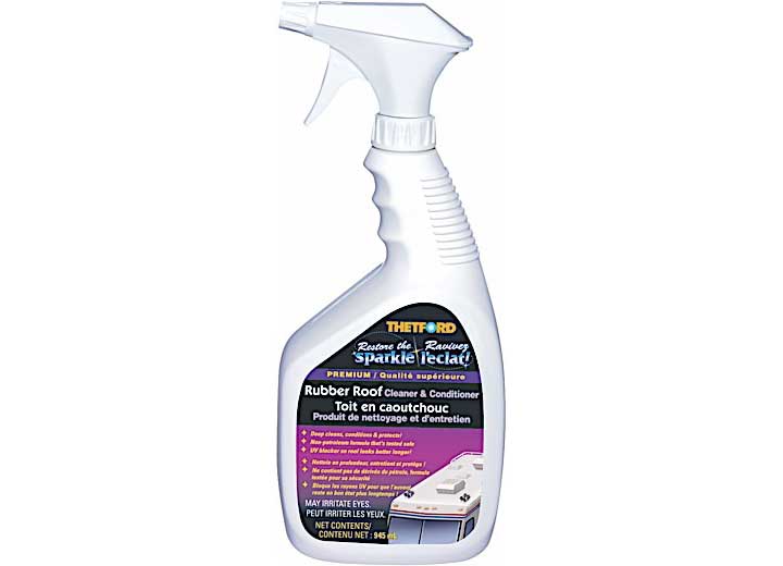 Thetford RV RUBBER ROOF CLEANER, BI-LINGUAL, 32 OZ