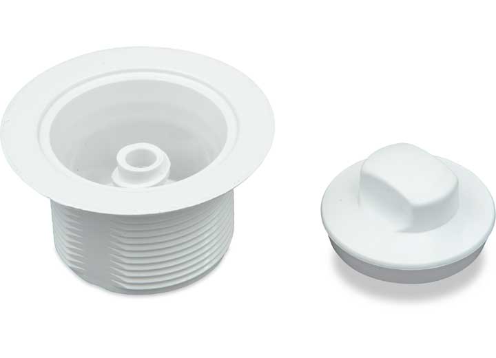 Thetford 2IN TUB STRAINER W/THREADED STOPPER, PW