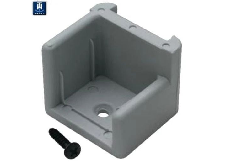 TH Marine LEFT HINGE DOOR STOP WITH RIBS - GRAY