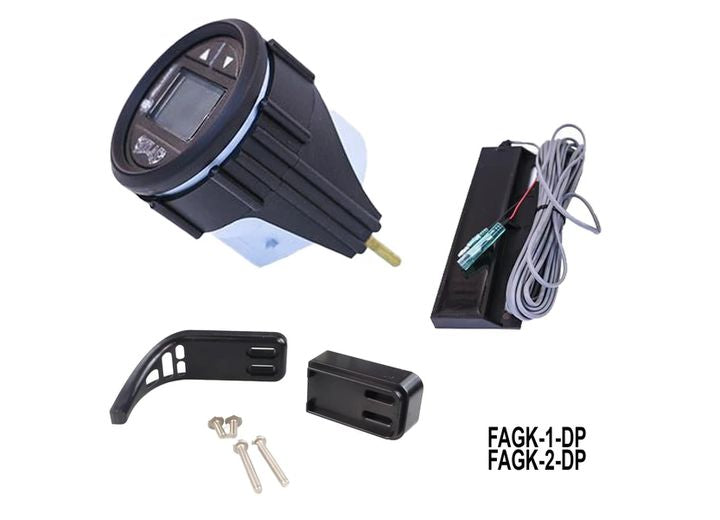 TH Marine HYDRAULIC GAUGE KIT FITS 4IN & 8IN ATLAS JACK PLATES - BLACK BEZEL