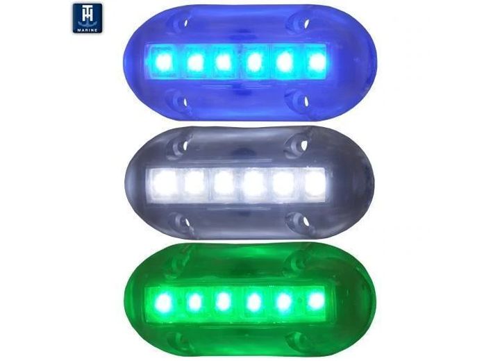 TH Marine GREEN- LED UNDERWATER SURFACE MOUNT LIGHT - RETAIL