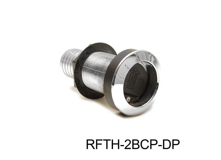 TH Marine 1 1/2IN RECESSED THRU-HULL SCUPPER - CHROMED