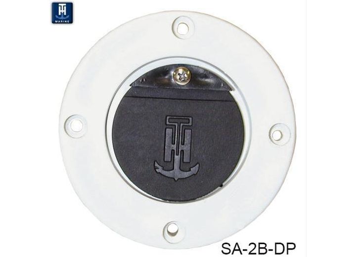 TH Marine SCUPPER ADAPTER - WHITE W/BLACK FLAPPER
