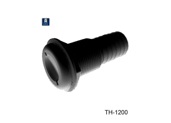 TH Marine 1 1/8IN STRAIGHT BARBED THRU-HULL - BLACK