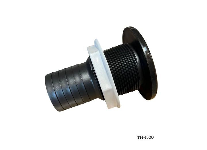 TH Marine 1 1/2IN BARBED STRAIGHT BLACK THRU-HULL - BLACK
