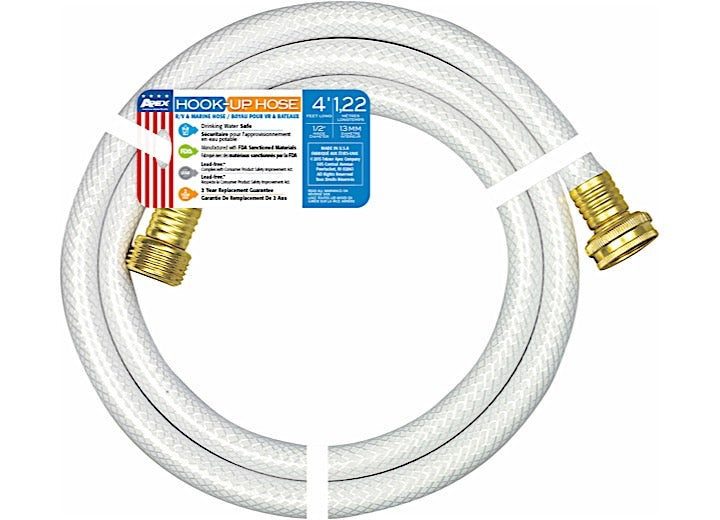 Teknor Apex HOOK UP HOSE 1/2IN X 4FT DUAL RADIAL REINFORCED