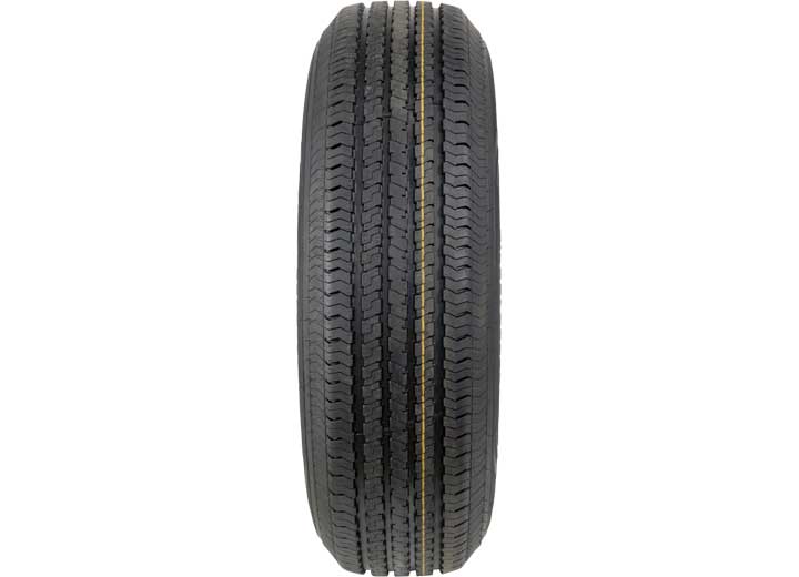 Taskmaster ST225/75R15 LRE RAMBLER TRAILER TIRE ON 15X6 6X5.5 BLK FACE W/SPOKES ALUM TRINIT