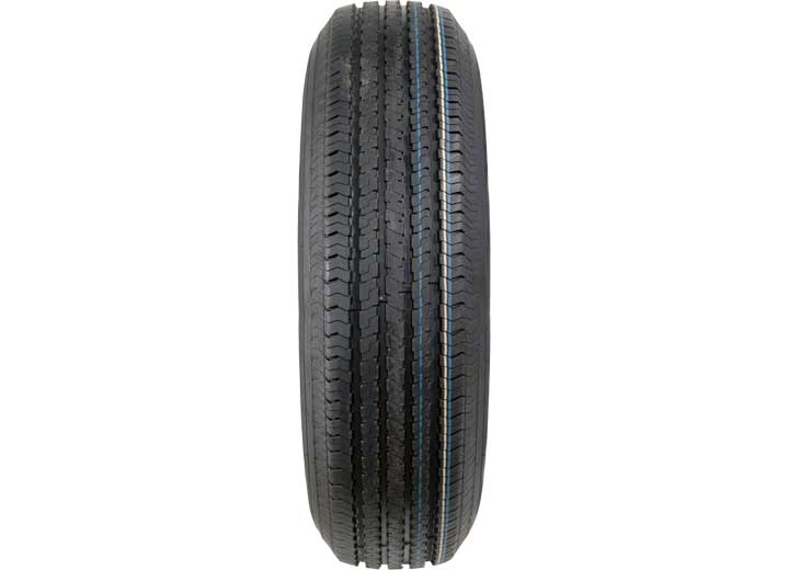 Taskmaster ST235/80R16 LRE RAMBLER TRAILER TIRE ON 16X6 8X6.5 BLK LIP/FACE ALUM VIKING WHEE