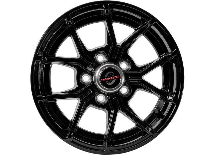 Taskmaster ALUM TRLR WHEEL - 14X5.5 5X4.5 FULL PAINT BLK 5-FORK, 3.19CB, 0OS, 2200LCC