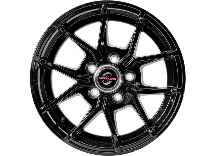 Taskmaster ALUM TRLR WHEEL - 15X5 5X4.5 FULL PAINT BLK 5-FORK , 3.19CB, 0OS, 2160LCC