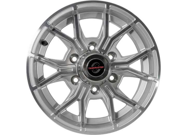 Taskmaster ALUM TRLR WHEEL - 15X6 6X5.5 SILVER MACHINED FACE 6-FORK , 4.25CB, 0OS, 2835LCC