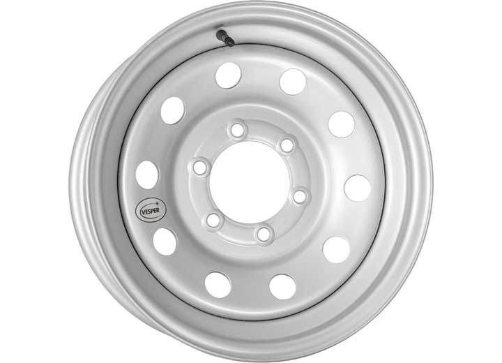 Taskmaster STEEL VESPER TRAILER WHEEL 16X6 6X5.5 SILVER MOD 3640 LCC