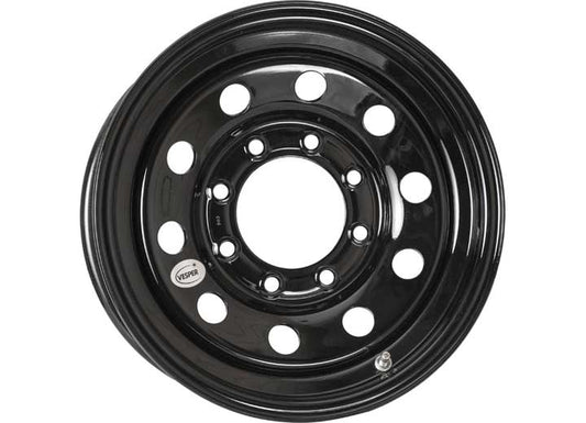 Taskmaster STEEL VESPER TRAILER HD WHEEL 16X6 8X6.5 BLACK MOD 4460 LCC