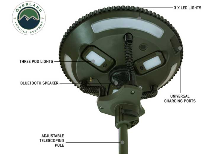 Overland Vehicle Systems / Up Down Air WILD LAND CAMPING GEAR - UFO SOLAR LIGHT  PODS & SPEAKER
