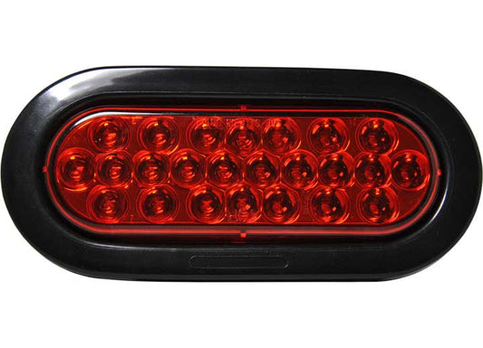 Uni-Bond Lighting LED OVAL 24-DIODES RED, OPEN GROMMET & PIGTAIL KIT