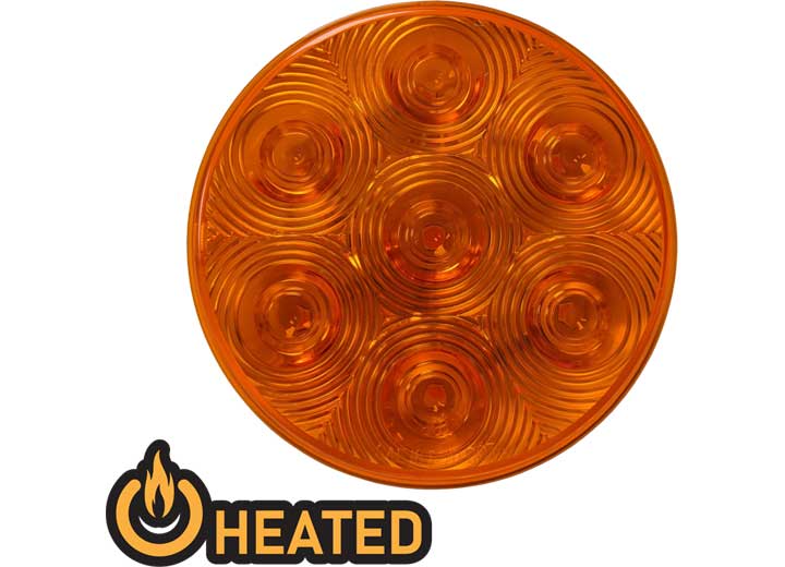 Uni-Bond Lighting LED HEATED TAIL LAMPS ROUND 6-DIODES AMBER