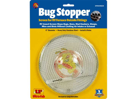 Ultra Fab Products, Inc Ultra-Fab Bug Stopper 6” Round Insect Screen for Suburban DD RV Outside Furnace Vents