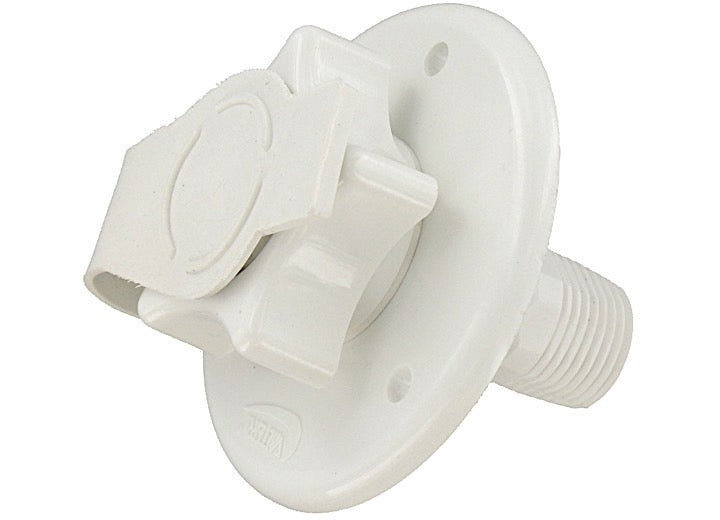 Valterra Products LLC WATER INLET, 2-3/4IN PLASTIC FLANGE, MPT, WHITE, BULK