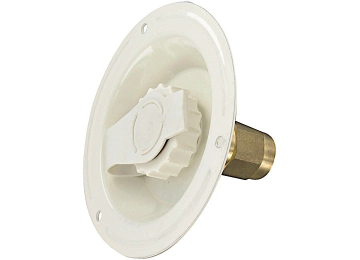 Valterra Products LLC WATER INLET, METAL RECESSED FLANGE, COL WHITE, LEAD-FREE, BULK
