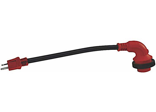 Valterra Products LLC 15AM-30AF 90 DEG LED DETACH ADAPTER CORD, 12", RED, BULK