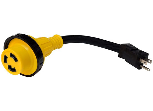 Valterra Products LLC 15AM-30AF DETACH ADAPTER CORD, 12IN, BULK