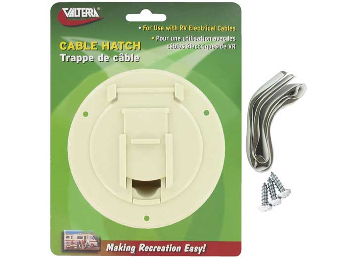 Valterra Products LLC CABLE HATCH, SM ROUND, COL WHITE, CARDED