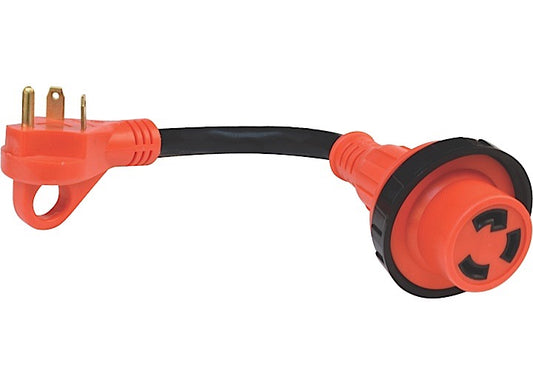 Valterra Products LLC 30AM-30AF DETACH ADAPTER CORD W/HDL, 12IN, RED, BULK