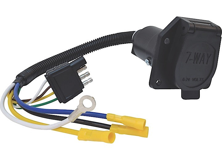 Valterra Products LLC 7-WAY TO 4-WAY PRE-WIRE HARNESS, 12IN, CARDED