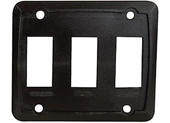 Valterra Products LLC TRIPLE FACE PLATE - BLACK 1/CARD