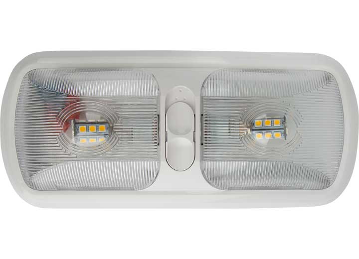 Valterra Products LLC EUROSTYLE DBL DOME LIGHT LED SOFT WHT 3500K 430 LUMENS