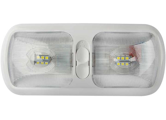 Valterra Products LLC EUROSTYLE DBL DOME LIGHT LED BRIGHT WHT 500K 430 LUMENS