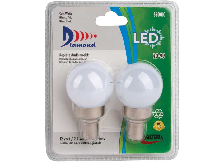 Valterra Products LLC 2 PK VANITY LED 1156 BW