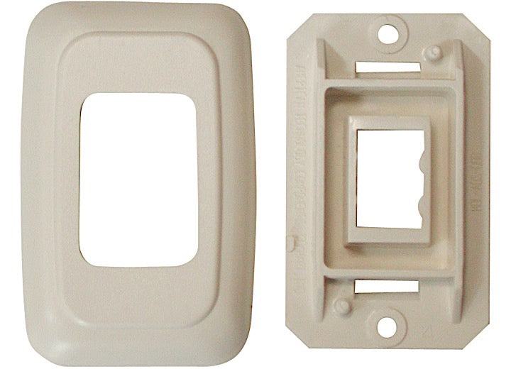 Valterra Products LLC SINGLE BASE AND PLATE CONTOUR WALL PLATE ASSEMBLY - IVORY