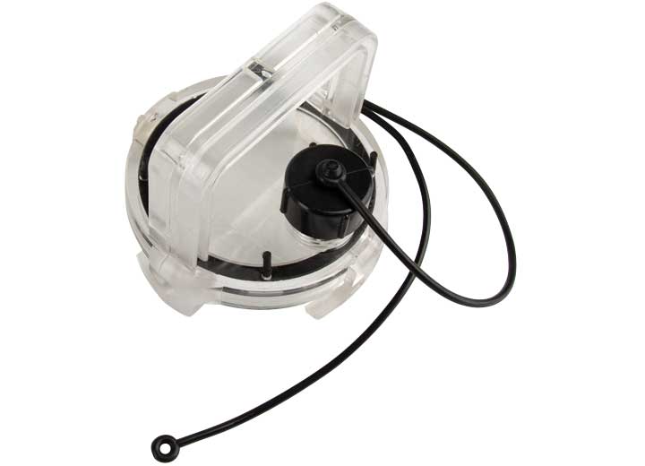 Valterra Products LLC EZ COUPLER VALVE CAP, WITH HANDLE, CLEAR, CARDED