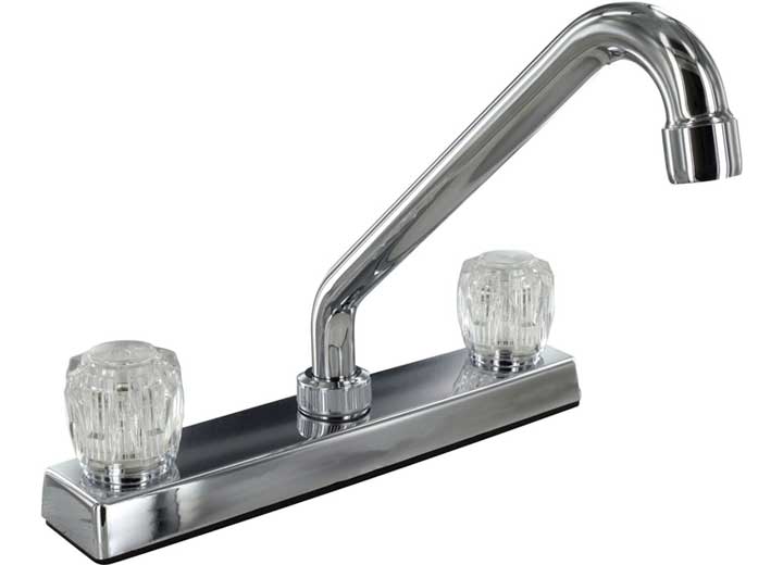 Valterra Products LLC KITCHEN FAUCET, 8IN HI-RISE TUBULAR, 2 KNOB, PLASTIC, CHROME
